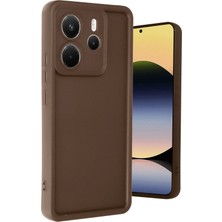 Ankaverse®   Redmi Note 14 4g Kılıf Viera Silikon - Kahverengi