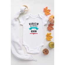 Özel Tasarım Doğum Günün Kutlu Olsun Baba Bebek Body Baba Doğumgünü Hediye Bebek Badi Zıbın 6248-LMN