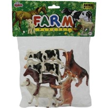Najmaddin Mey ® Sh-Vardem 6 Parça 5 Inch  Çiftlik, Dinozor,vahşi Orman ve Deniz Hayvanları Hayvan Seti Me