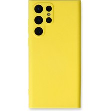 Ankaverse®  Samsung Galaxy S24 Ultra Kılıf Nano Içi Kadife Silikon - Sarı