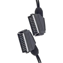 Sh Powermaster 1.2 Metre 7 mm Tırnaklı Scart Scart Kablo Sh Najmaddin