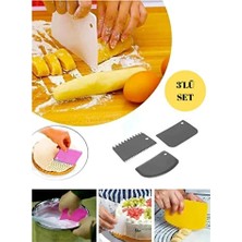 CATEKSSS Pasta Hamur Düzeltici Kesici / Kazıyıcı Dekoratif Set Plastik