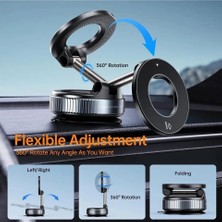Hobilinka 360 Dönebilen Ayarlanabilir Araç Içi Tutucu Kullanılabilen Vakumlu K007 Magsafe Telefon Tutucu