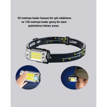Hobilinka USB Şarjlı Mini LED Kafa Feneri 50M Odak 150M Geniş Aydınlatma Yeni Nesil