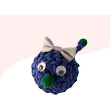 Hepta Collection Çıngıraklı Örme Kedi Oyuncağı 9cm Mavi