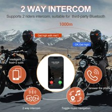 Hobilinka Yeni Model Y80-2X Motosiklet Intercom 2 Kişilik Bağlantı Rgb Işıklı Bluetooth Kulaklık Seti