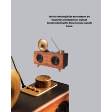 Hobilinka Nostaljik Gramofon Bluetooth Hoparlör – Fm Radyo + USB + Sd Kart Destekli
