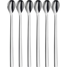 Wmf 6 Parça Uzun Kaşık Seti, 22 Cm, Latte Macchiato, Kokteyl ve Tatlı Kaşığı, Cromargan® Yükse
