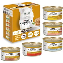 Gourmet Gold Komple Karisik Kedi Yaş Maması 48X85 gr