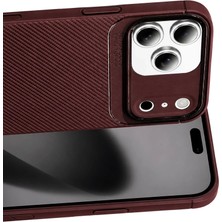ENCO Mey Ithalat®   iPhone 17 Pro Max Auto Focus Karbon Kapak - Bordo