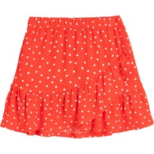 Hepta Collection Fırfır Detaylı Beli Lastikli Puantiyeli Mini Etek