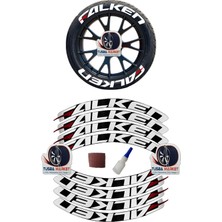 New Global Falken ile Uyumlu 3D Otomobil Jant Lastik Yazısı Sticker Arma Şerit  Motosiklet Araç Oto Aksesuar S