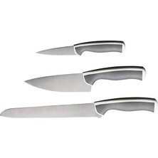 Ikea Andlig – 3 Parçalı Bıçak Seti, Açık Gri, Beyaz
