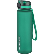 Uzspace Büyük Boy 28 cm 1000 ml 1 Litre Su Matarası 14 Renk Fiftyfifty Softtouch Koyuyeşil