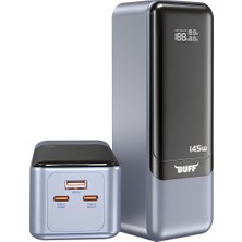 Buff Labs BP16 145W Dijital Ekranlı 27000 Mah Powerbank, Laptop, Macbook, iPad Taşınabilir Hızlı Şar