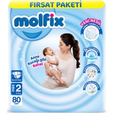 Molfix Bebek Bezi 2 Beden Mini Fırsat Paketi 3-6 kg 80 Adet