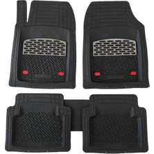 TUX Volkswagen T- Uyumlu Universal Derin Havuzlu Paspas Krom Karbon SAF000TE828 ile Uyumlu