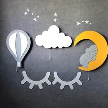 Windly Concept Fil Balon Kirpik Gece Lambası Çocuk Odası Bebek Odası Dekoratif LED Aydınlatma