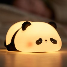 Saluoke Çocuk Gece Lambası, Panda Gece Lambası, 3 Işık Modu, Kısılabilir, Zamanlayıcılı, Dokunmatik