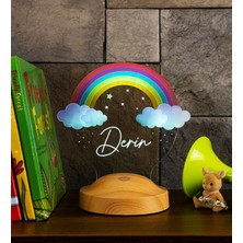 Sevgilambası Gökkuşağı Çocuk Hediyesi, Rainbow Doğum Günü Hediyesi LED Gece Lambası, Çocuk Odası Aydınlatması, Er