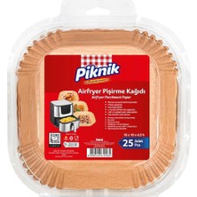 Piknik Airfryer Pişirme Kağidi Kare 25LI