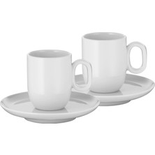 Wmf Barista 4 Parça Espresso Fincan Takımı, 2 Adet 60 ml Espresso Fincanı ve 2 Fincan Tabağı, Porsel