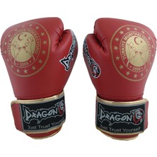 TUX Dragon Martina Muaythai Federasyon Onaylı Boks Eldiveni 30218-P (Kırmızı, 10 Oz)