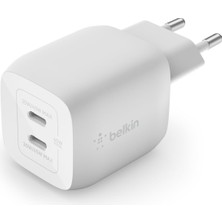 Belkin 45 W Usb-C Şarj Cihazı, 2 Bağlantı Noktalı, Power Delivery 3.0 ve Gan Teknolojisi ile iPhone