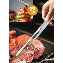 CATEKSSS Masterchef Pratik 30 cm Çelik Cımbız Pişirme Çevirme Maşası Çelik Çok Renkli