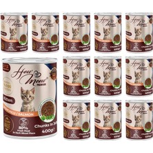 How Meow Yavru Kedi Somonlu ve Jöleli Konserve Mama 400 gr x 12 Adet