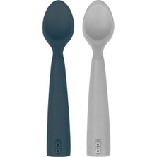 Oioi Nam Nam 2'li Silikon Mama Kaşığı Deep Blue-Powder Grey