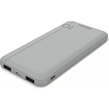 Philips DLP1812PV 10.000 Mah Powerbank 2xusb-A 2.1A, Usb-C Çıkış, Pd - Gümüş