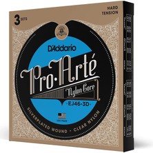 D'addario 3'lü Paket, Klasik Gitar Tel Seti, Pro-Arte, Sılve