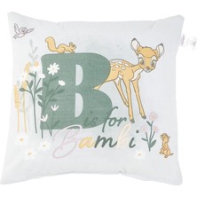 Taç Disney Bambi Lisanslı Karakter Baskılı Pamuk Kırlent, Çok Renkli, 40X40 cm