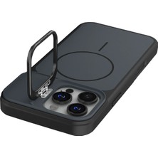 Mey ®   iPhone 16 Pro Max Pale Magsafe Standlı Kapak - Siyah Mey Najmaddin