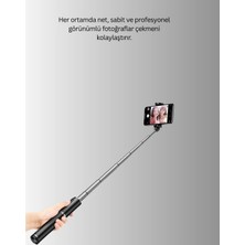 MiraLive Uzaktan Kumandalı Bluetooth Selfie Çubuğu– 130 cm Ayarlanabilir