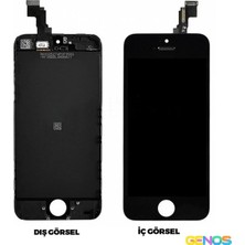 Genos iPhone 5c Uyumlu Aaa Kalite Lcd+Dokunmatik+Çıtalı (Siyah) (SN808548)