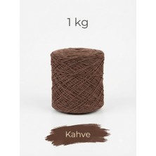 Bevella Macrame Cord 2 mm 1 kg Ince Zincir Cotton, Makrome Ipi Kahve Renk