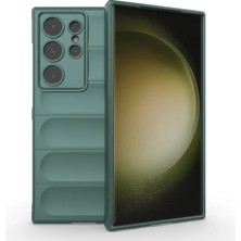 Newface Samsung Galaxy S24 Ultra Kılıf Optimum Silikon - Koyu Yeşil