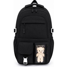 Bambus Home Kawaii Kore Tarzı Aksesuarlı Ortopedik Yerli Günlük Okul Çantası