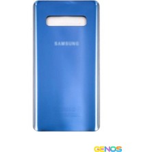 Genos Samsung Galaxy S10 Plus Arka Cam Kapak Batarya Pil Kapağı Mavi