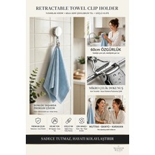Transformacion 2li Geri Çekilebilir Havlu Askısı Yapışkanlı Mutfak Banyo Havlu Klipsi Duvar Askılığı Kancası Delmesiz Çinko Alaşım Metal Pratik Havlu Tutucu 723454