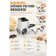 Transformacion Peynir Çikolata Kuruyemiş Tambur Dilimleyici Öğütücü Rendesi 18/10 Paslanmaz Çelik - Profesyonel 723471