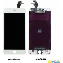 Genos iPhone 6 Plus Uyumlu Aaa Kalite Lcd+Dokunmatik+Çıtalı (Beyaz) (SN808720)
