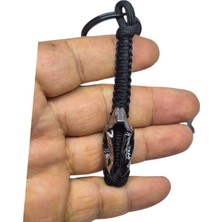 Moonparacord Assassin Boncuklu Anahtarlık Nikel Siyah
