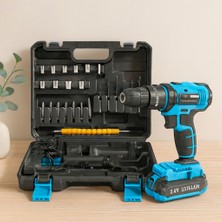 TKÇ Şarjlı Matkap Seti 24W 1350 Rpm Çantalı