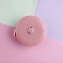CATEKSSS 1.5 Metre Plastik Otomatik Mezura - 1 Adet Pembe 2 M