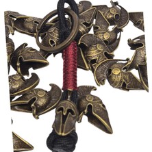 Moonparacord Gladyatör  Boncuklu Anahtarlık  Bordo Örgü