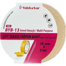 Yıldızlar  Byb-13 Çift Tarafli Köpük Bant 18 Mm*5 mt