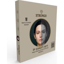 Ip Sanatı Seti - Kişiye Özel String Art Portre Tablo Kiti